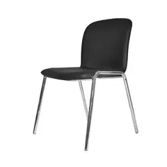 OFIDEAS - Silla Interlocutor Fija Baru Cuero Negro