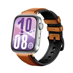 GENERICO - Correa de Cuero Para Huawei Watch Fit 4 Gold Rose Marron