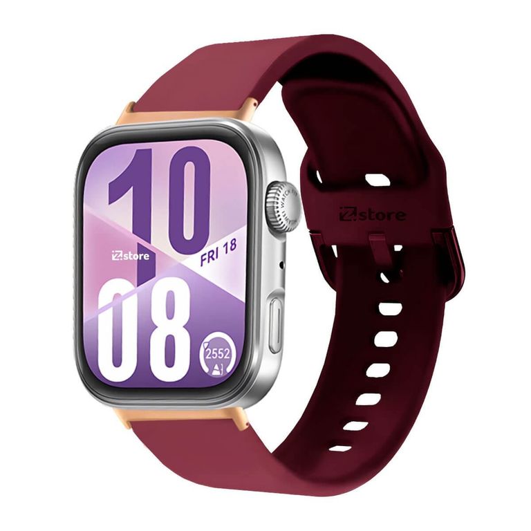 Correa Silicona Para Huawei Watch Fit 4 Hebilla Gold Rose Vino Rojo