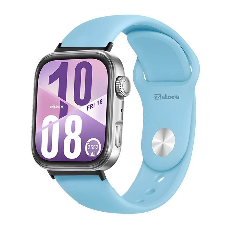 Correa Silicona Para Huawei Watch Fit 4 Broche Metal Black Celeste Cielo