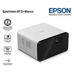 EPSON - Proyector Láser Pórtatil Smart EpiqVision EF21-Blanco