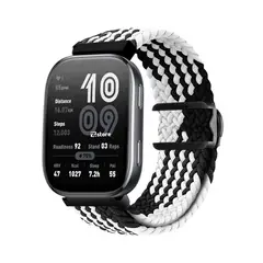 GENERICO - Correa de Nylon Para Amazfit Bip 6 Broche PVC Negro Bicolor