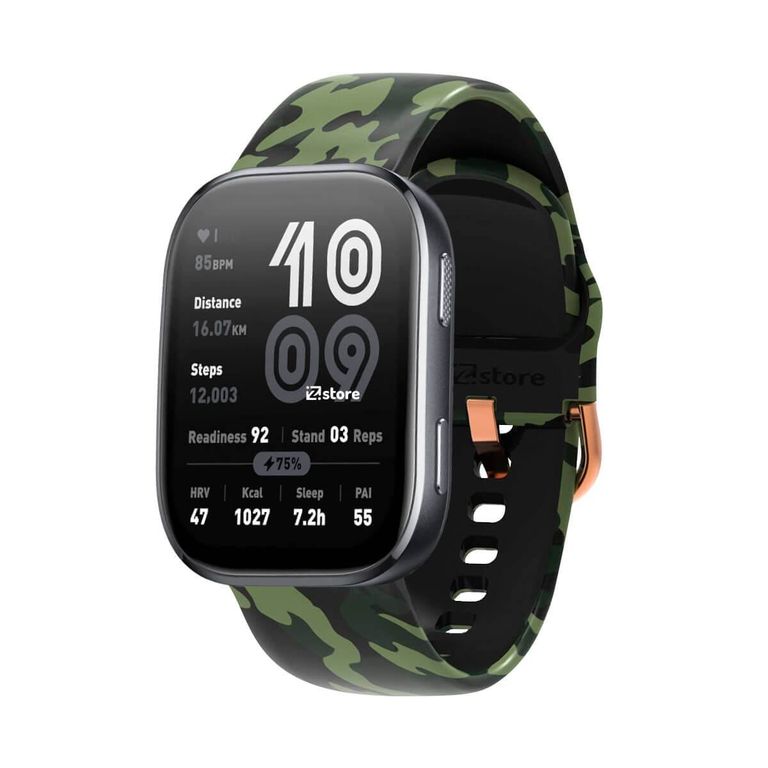 Correa Silicona Para Amazfit Bip 6 Camuflado Verde Militar