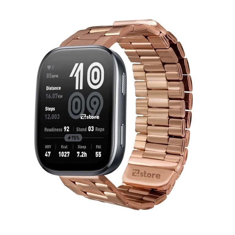 Correa de Metal Para Amazfit Bip 6 Magnetico gold rose