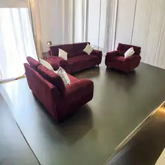 AMOBLART - Sillon CANGREJO 3-2-1 color vino 5 COJINES