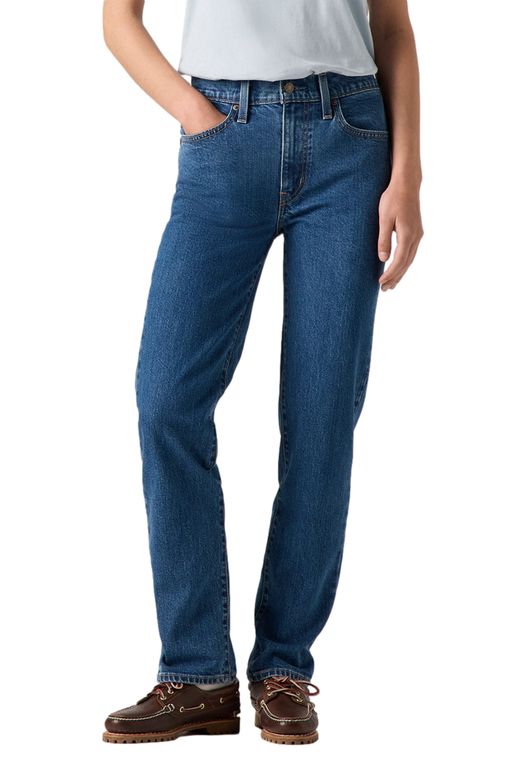 Jeans Mujer 724 High Rise Straight Celeste