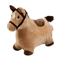 CARESTINO - Inflable Saltarín De Peluche +18m Caballo Marron