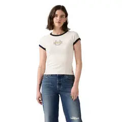 LEVIS - Polo Mujer Riley Raglan Tee Blanco