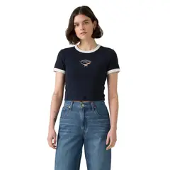 LEVIS - Polo Mujer Graphic Mini Ringer Tee Azul