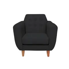 BARAKA HOME - Sofá Vintage Sofía 1 Cuerpo - Negro