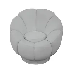 BH BARAKA HOME PREMIUM - Butaca Giratoria Blossom - Gris Claro