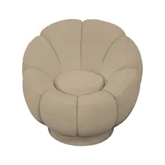 BH BARAKA HOME PREMIUM - Butaca Giratoria Blossom - Beige Claro