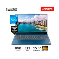 LENOVO - Laptop IdeaPad Slim 3 15IRH8 Intel Core I5-13420H/ 8Gb Ram/ 512Gb SSD/ 15.6″ FHD-83EM00G6LM