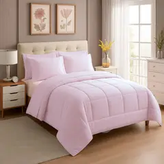 GENERICO - EDREDON 2 PLAZAS DAILY SET CUADROS ALGODON + FUNDAS DE ALMOHADA