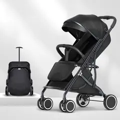 MOVEEN - COCHE PLEGABLE PARA BEBÉ COLOR NEGRO