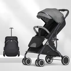MOVEEN - COCHE PLEGABLE PARA BEBÉ COLOR PLOMO