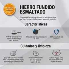 VICTORIA - Plancha Ovalada 34x17 Cm Esmaltada Sin Base - 55128004