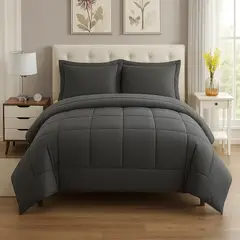 GENERICO - EDREDON 1.5 PLAZA DAILY SET CUADROS ALGODON + FUNDAS DE ALMOHADA