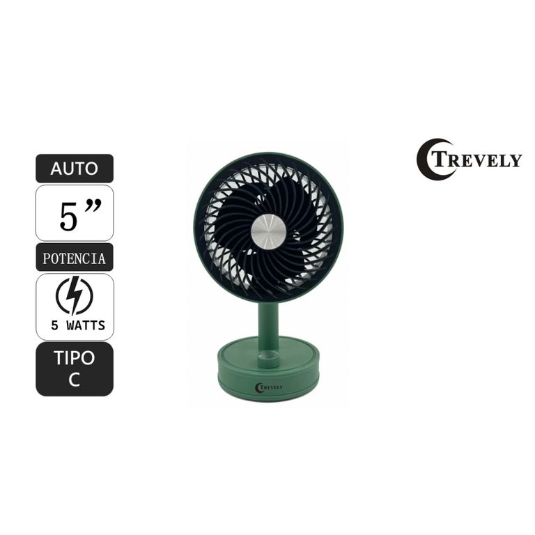 Ventilador portatil 5" VT-05 - verde - 5W