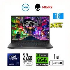 ALIENWARE M16 CORE ULTRA 9 185H 32 GB RAM DDR5 1TB SSD RTX 4070 8GB 16" QHD+ 240Hz.