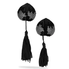 GENERICO - Cubre Pezones Sexy Corazón Lentejuelas Cosplay Fetish