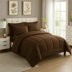 GENERICO - EDREDON 1 PLAZA DAILY SET CUADROS ALGODON + FUNDAS DE ALMOHADA