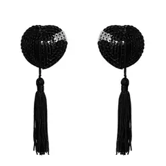 GENERICO - Cubre Pezones Sexy Corazón Lentejuelas Cosplay Fetish