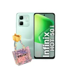 INFINIX - HOT 50i VERDE 4+4RAM 256GB+OBSEQUIO HANBAG PVC COLOR FULL-REGISTRADO