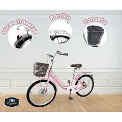 GENERICO - Bicicleta vintage ROSADO ARO 16