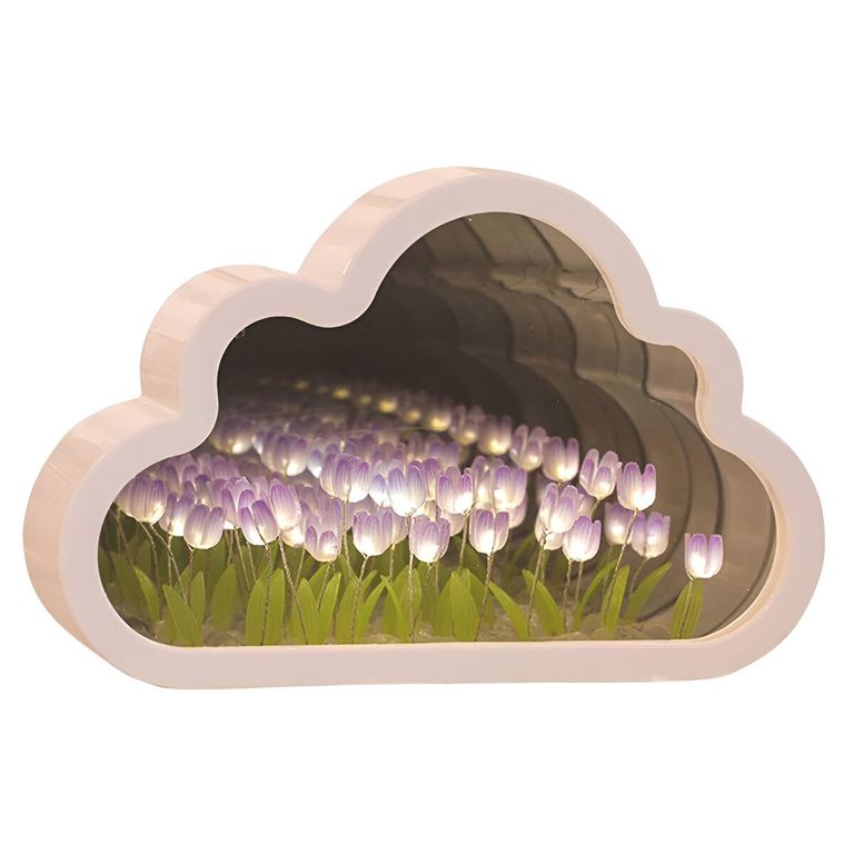 Lampara Led Diseño Tulipanes Infinitos Lila