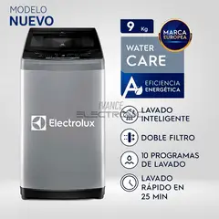 ELECTROLUX - Lavadora Carga Superior 9kg Premium Care Gris EWIW09F2USVG
