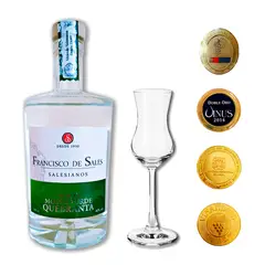 FRANCISCO DE SALES - Pack Pisco Mosto Verde Quebranta x 500 ml. + Copa Pisquera