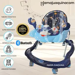 BABY - Andador con Tablero Musical «DUCKY PLUS» con Bluetooth Blue