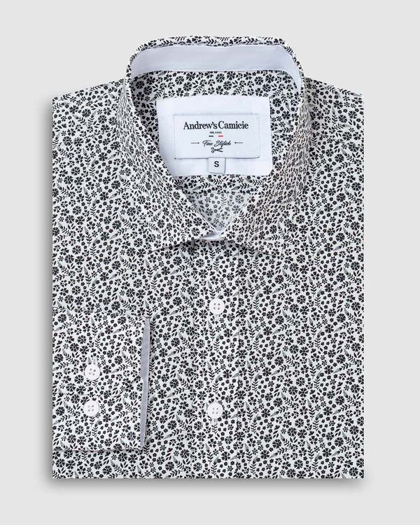 Camisa Casual - Cuello Italiano puno simple 2 botones regulables regular negro