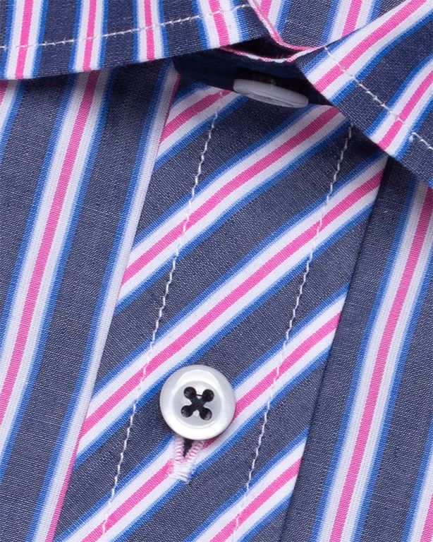 Camisa Casual - cuello button-down puño simple 2 botones regular azul