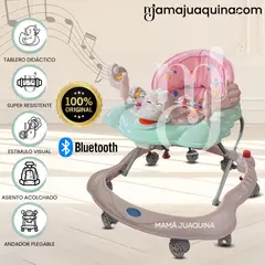 BABY - Andador con Tablero Musical «DUCKY PLUS» con Bluetooth Pink
