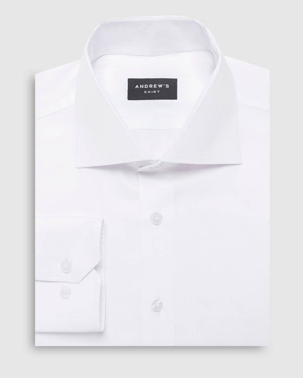 Camisa Vestir dobby - Cuello Italiano Puño simple regular blanco
