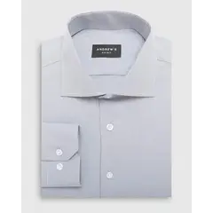 ANDREW'S TIES - Camisa Vestir - Puño simple 2 botones regulables Gris