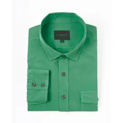 Andrew'S Ties - Camisa Casual Garment Dye - Green