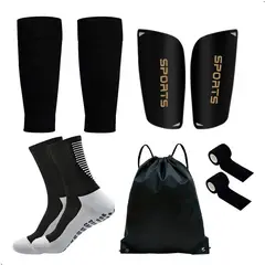 GENERICO - Set Futbol De 5 Piezas Medias , Canilleras, Venda, Bolso