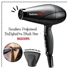 BABYLISS PRO - Secadora Black Star B6200PE