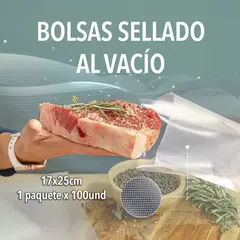 SM - BOLSAS DE SELLADO AL VACIO CORTADAS  X100 UNDS 25X17CM