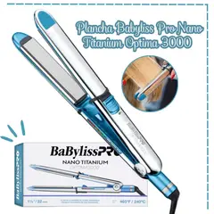 BABYLISS PRO - Plancha Optima 3000 Placa Titanium - BNT3000TPE