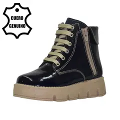 BRUNO KIDS - BOTÍN NIÑA DE CUERO AZUL