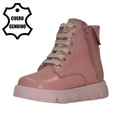 BRUNO KIDS - BOTÍN NIÑA DE CUERO ROSADO