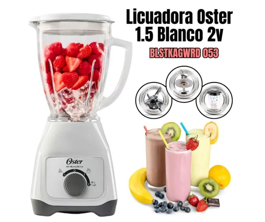 Licuadora 1.5L de 550W Blanco BLSTKAG WRD 053