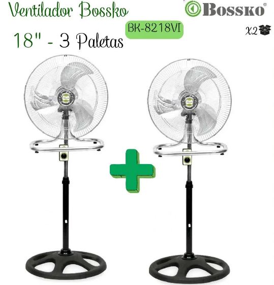Ventilador Bossko 3 en 1 de 18" 200W BK-8218VI X2 Unid.