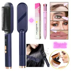 GENERICO - Pack Cepillo Plancha + Lapiz de Maquillaje 4 EN 1 + Regalo