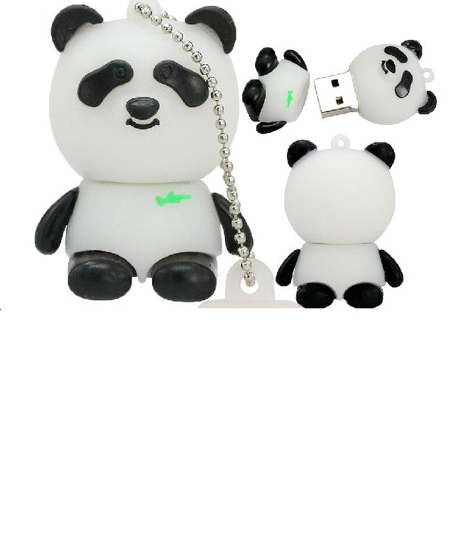 Memoria Drive Usb O Panda - Blanco y Negro