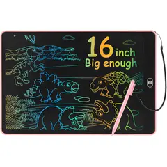 GENERICO - Tableta de escritura LCD de 16 pulgadas para niños y adultos ROSA